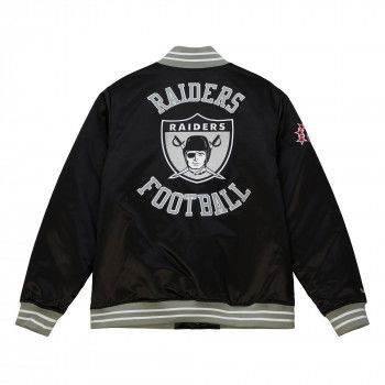 Casaco de cetim pesado NFL Oakland Raiders Mitchell&ness