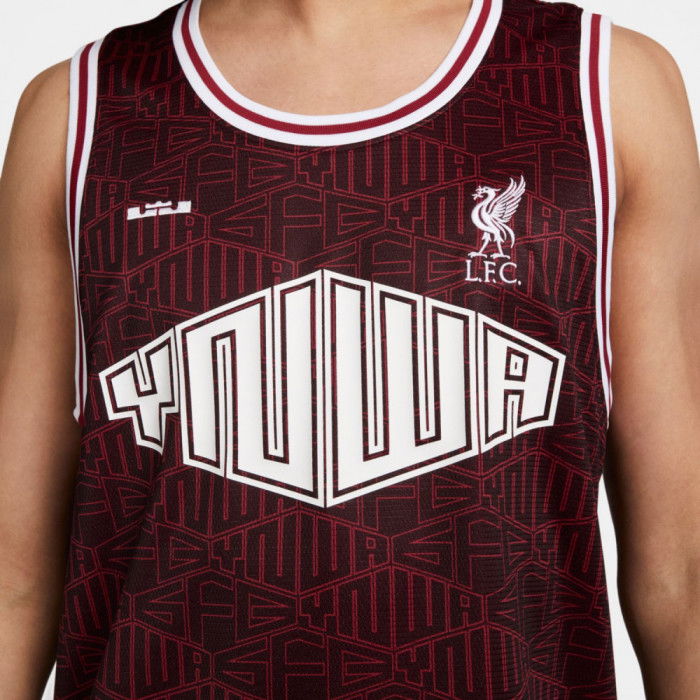 Koszulka Nike Lebron James x Liverpool FC bordowo-gruszkowo-biała