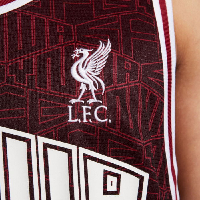 Koszulka Nike Lebron James x Liverpool FC bordowo-gruszkowo-biała