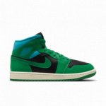 Cor do produto Verde Air Jordan 1 Mid Feminino Lucky Green Aquatone