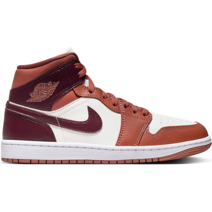 Air Jordan 1 Mid Donne Peach Night Maroon