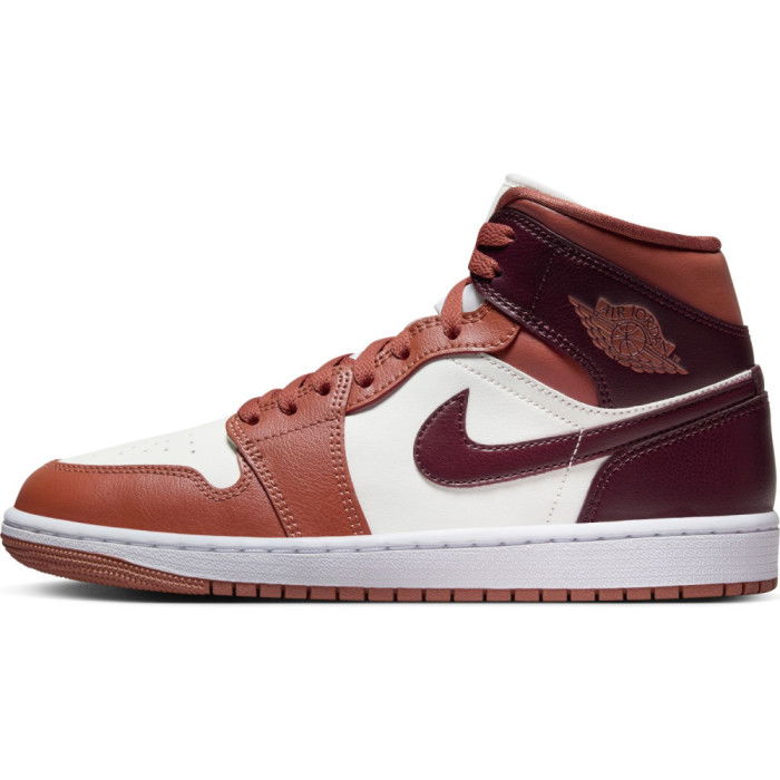 Air Jordan 1 Mid Donne Peach Night Maroon