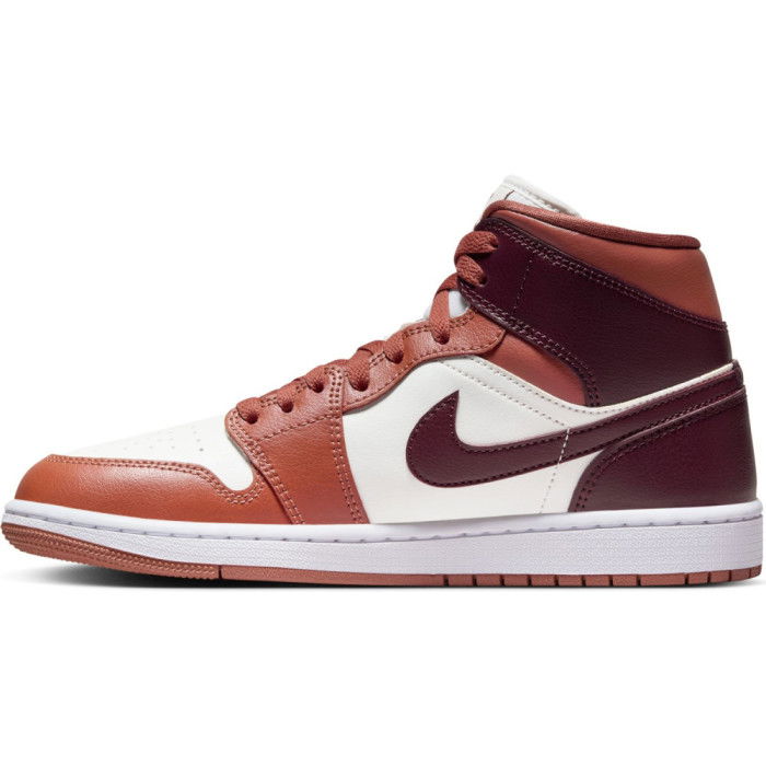 Air Jordan 1 Mid Donne Peach Night Maroon