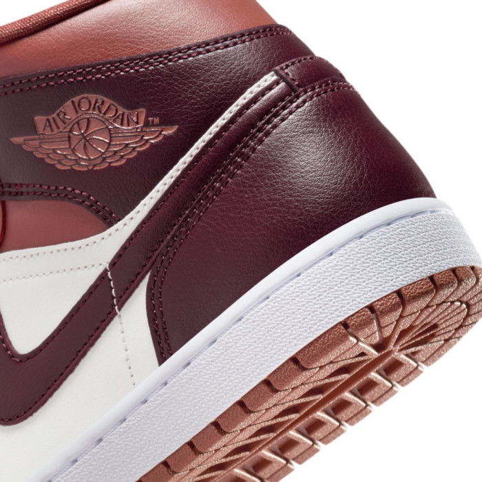 Air Jordan 1 Mid Donne Peach Night Maroon