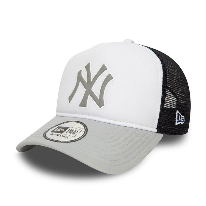 Mütze New Era MLB Logo New York Yankees Trucker White