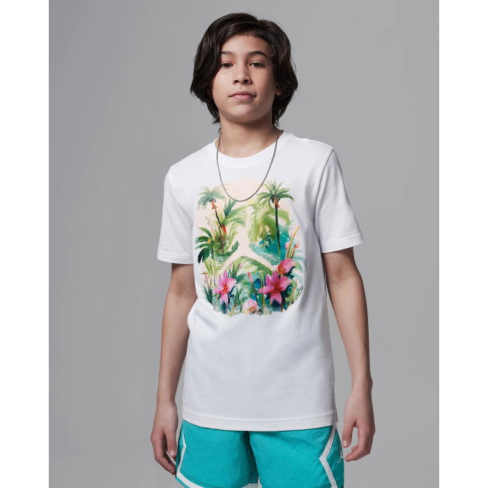 Παιδικό παιδικό Jordan MJ Flight Essentials Poolside White T-shirt