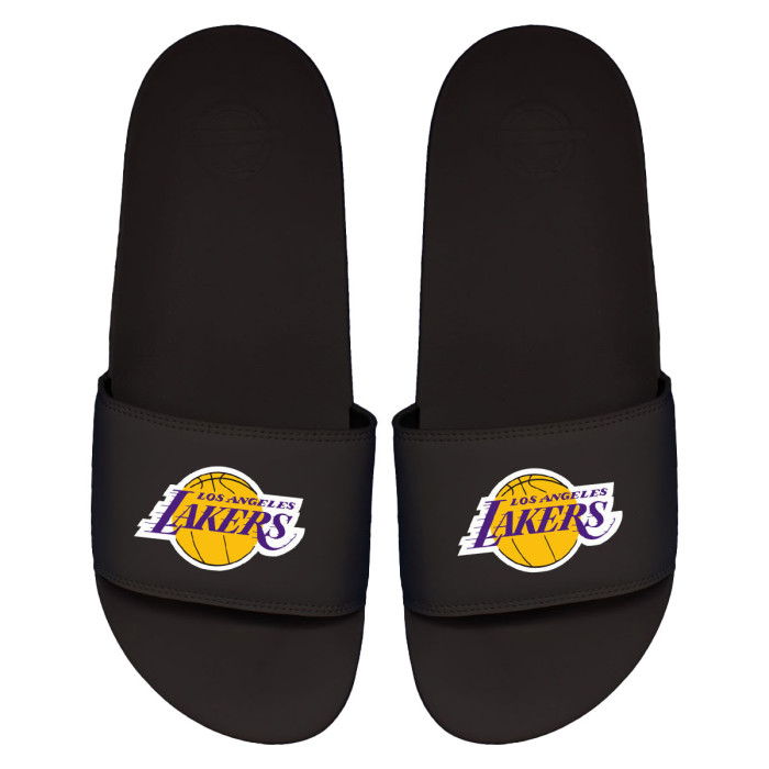 ISLIDE NBA Los Angeles Lakers Primary Logo Black Motto Steppschuhe