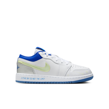 Air Jordan 1 Low Sneaker School biały/hiperhyper royalmetallic silver