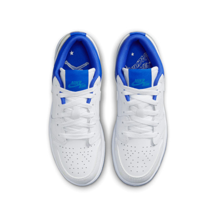 Air Jordan 1 Low Sneaker School biały/hiperhyper royalmetallic silver