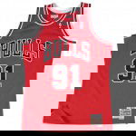 Cor vermelha do produto Camisola NBA de estrada 1997-98 dos Chicago Bulls Dennis Rodman...