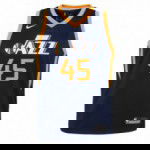 Culoarea Albastru a produsului Donovan Mitchell Utah Jazz Nike Children's NBA Jersey...
