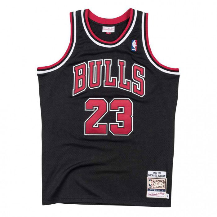 Michael Jordan Chicago Bulls '97 Authentic Mitchell&Ness Road maglia nera NBA